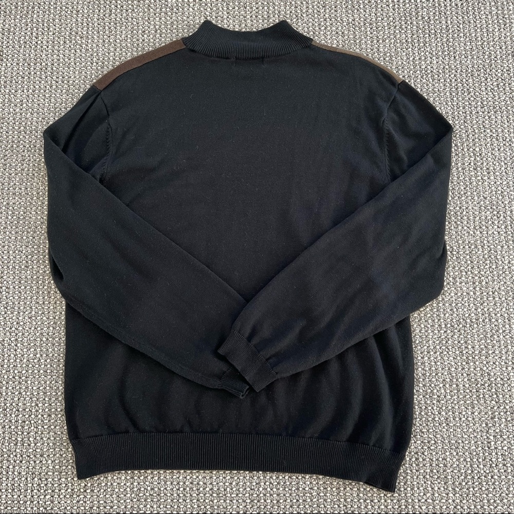 Brown Patterned Turtleneck Sweater - image 2